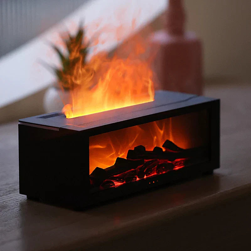 Flammende Aromatherapie Kamin-Diffuser | Licht & Duft in Einem