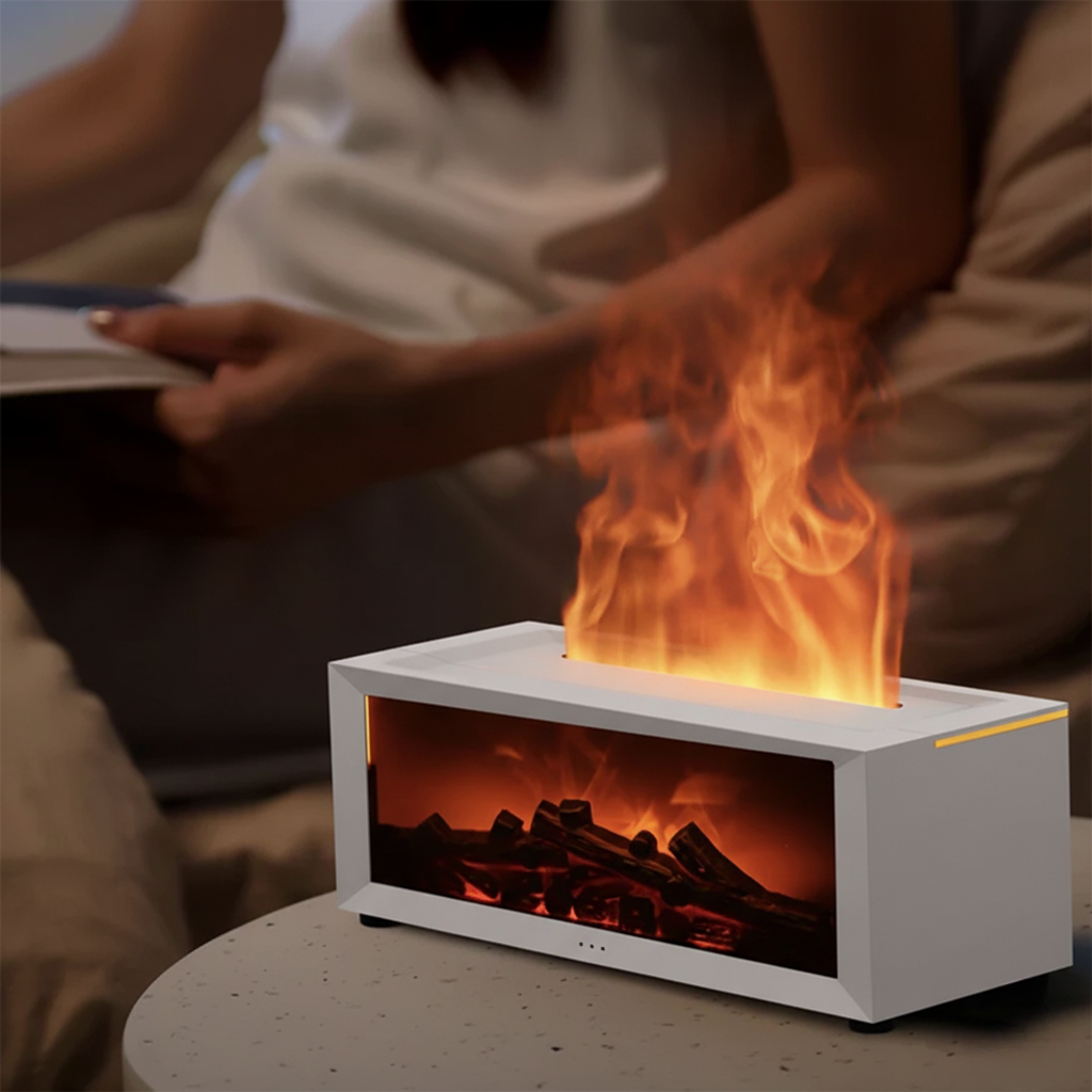 Flammende Aromatherapie Kamin-Diffuser | Licht & Duft in Einem